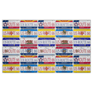 Tecido ROTA 66 dos E.U. todas as 8 placas de vaidade dos