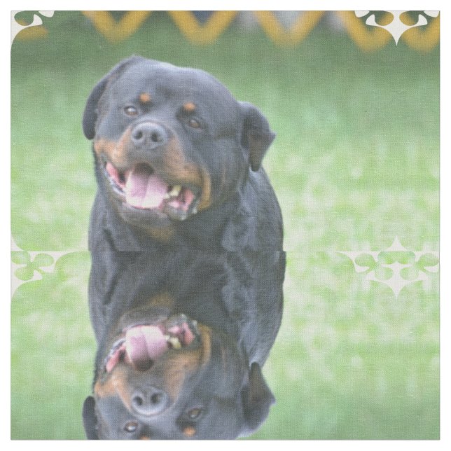 Tecido Rottweiler de sorriso (Detalhe)