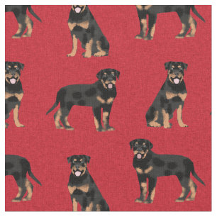 Tecido rottweiler vermelho