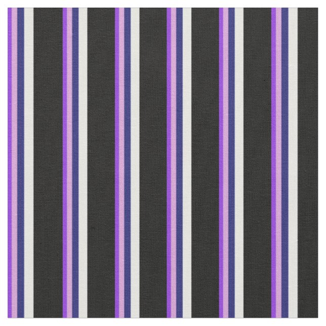 Tecido Roxo, ameixa, Azul-meia-noite, Branco e Preto (Detalhe)