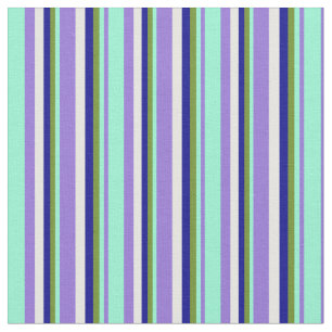 Tecido Roxo, Aquamarino, Verde, Azul Escuro e Branco