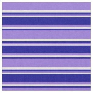 Tecido Roxo, Azul Escuro e Listras beges
