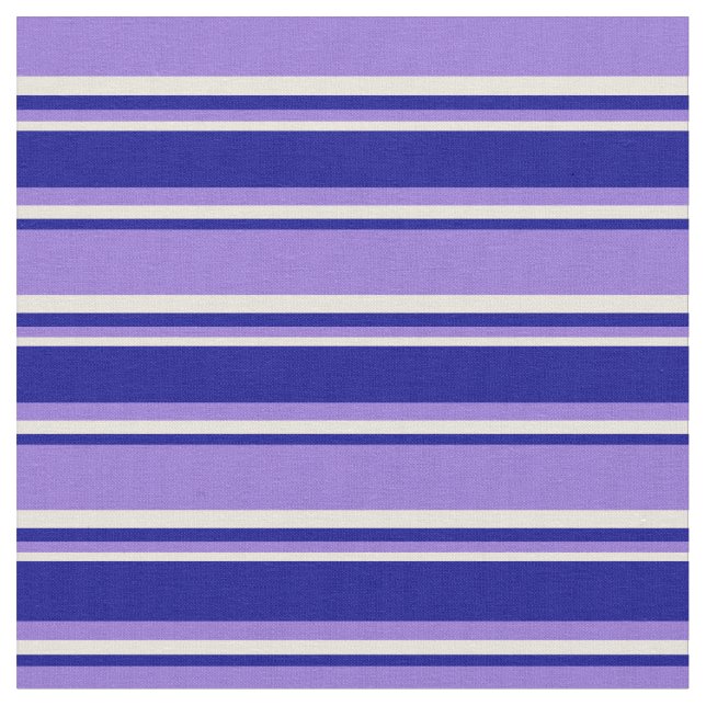Tecido Roxo, Azul Escuro e Listras beges (Detalhe)