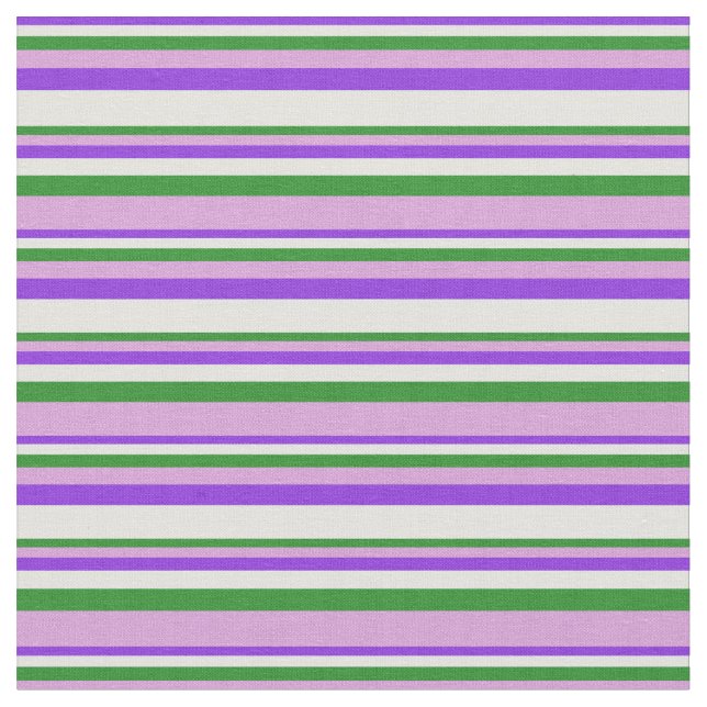 Tecido Roxo, Ciano Leve, Verde Florestal e Stripes de ame (Detalhe)