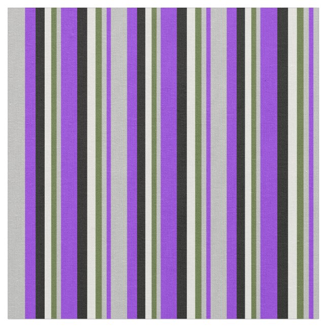 Tecido Roxo, Cinza, Verde Oleícola Escuro, Ciano Claro e  (Detalhe)