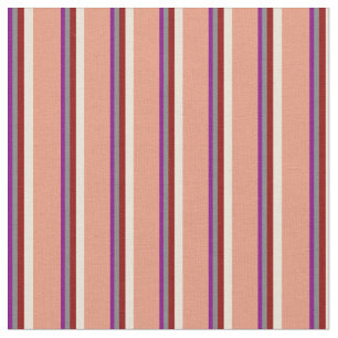 Tecido Roxo, Cinza, Vermelho Escuro, Bisque e Salmão Escu