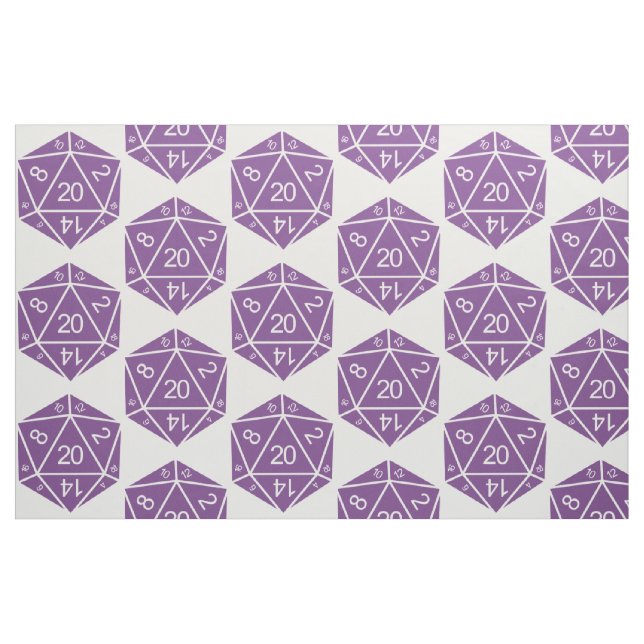 Tecido Roxo D20 Dice (Fat Quarter)