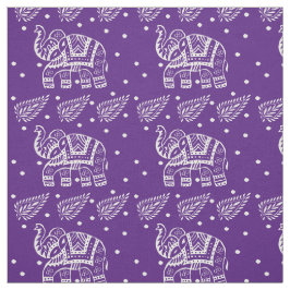 Tecido Roxo do Bloco-impressão do indiano Paisley e do