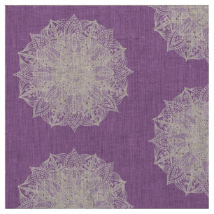 Tecido roxo do teste padrão dos flocos de neve da
