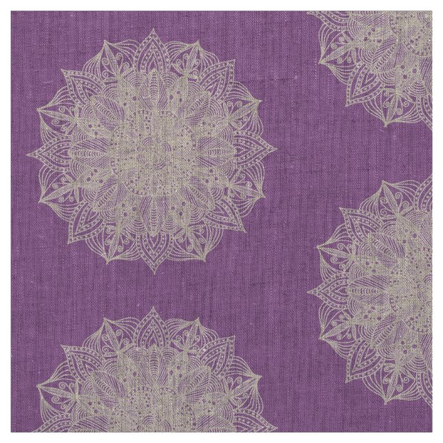 Tecido roxo do teste padrão dos flocos de neve da (Modelo)