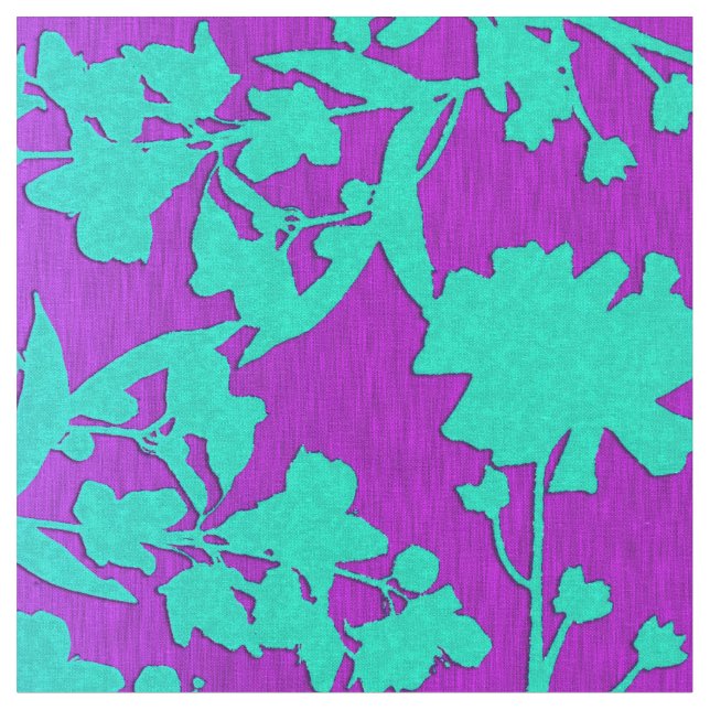 Tecido Roxo e Aqua de Andreya (Detalhe)