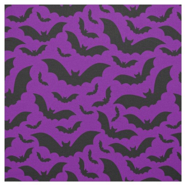 Tecido roxo halloween vampiro morcegos gótico (Modelo)