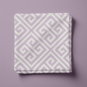 Tecido Roxo Lilás Padrão Chave Grega