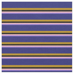 Tecido Roxo, Rosa claro, Preto, Dourado Escuro e Azul