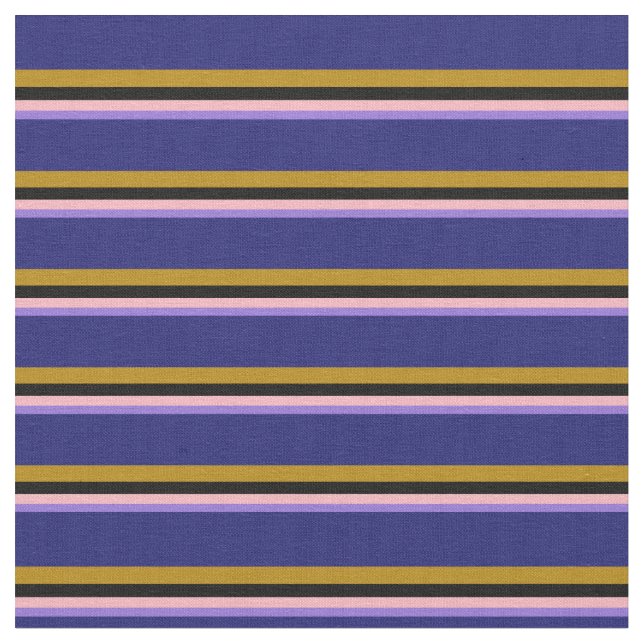 Tecido Roxo, Rosa claro, Preto, Dourado Escuro e Azul (Detalhe)