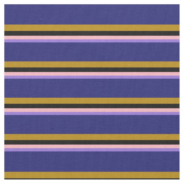 Tecido Roxo, Rosa claro, Preto, Dourado Escuro e Azul (Detalhe)