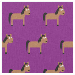 Tecido Roxo Roxo De Bebê De Cavalo Bonito