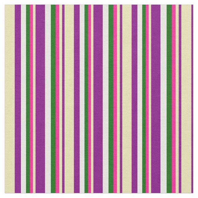 Tecido Roxo, Tano, Rosa Profundo, Verde Escuro e Linhas B (Detalhe)