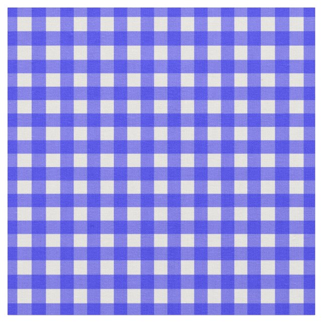 Tecido Royal Blue Checked Gingham para tampas de latas do (Detalhe)