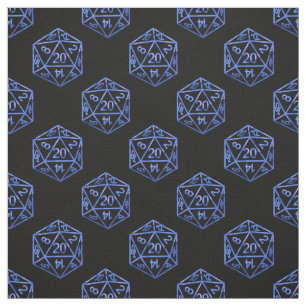 Tecido RPG Dice Blue Fantasy Retro Tabletop PnP Gamer