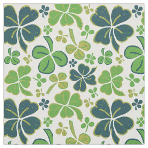 Tecido Rua de Padrão de Shamrock de Trevo Verde. Dia de