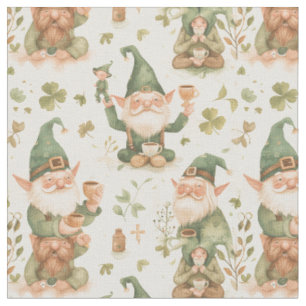 Tecido Rua, o dia do Patrick, o padrão do café Gnome engr