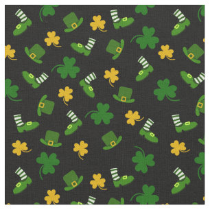 Tecido Rua, o padrão do Shamrock do dia de Patrick
