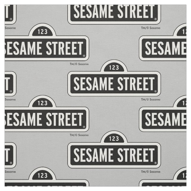 Tecido Rua Sésamo | Logotipo B&W (Modelo)