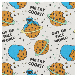 Tecido Rua Sésamo Monstro de Cookies Fora deste Mundo