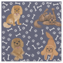 Tecido Ruby Cavalier King Charles Spaniel