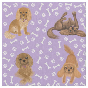 Tecido Ruby Cavalier King Charles Spaniel