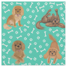 Tecido Ruby Cavalier King Charles Spaniel
