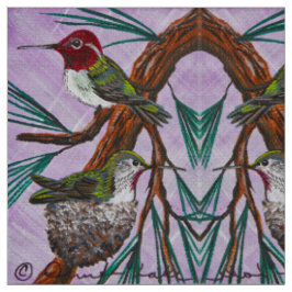 Tecido Ruby Throat ed Hummingbird