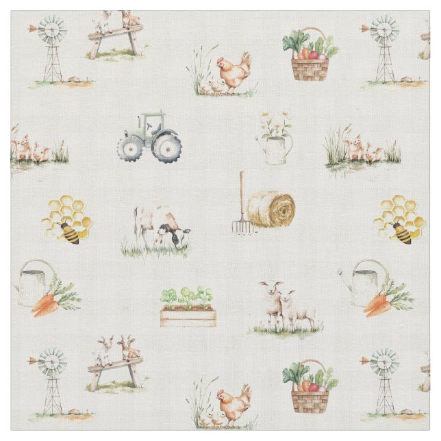 Tecido Rural living farming countryside  (Detalhe)