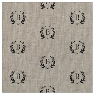 Tecido Rustic Laurel Wreath Monograma