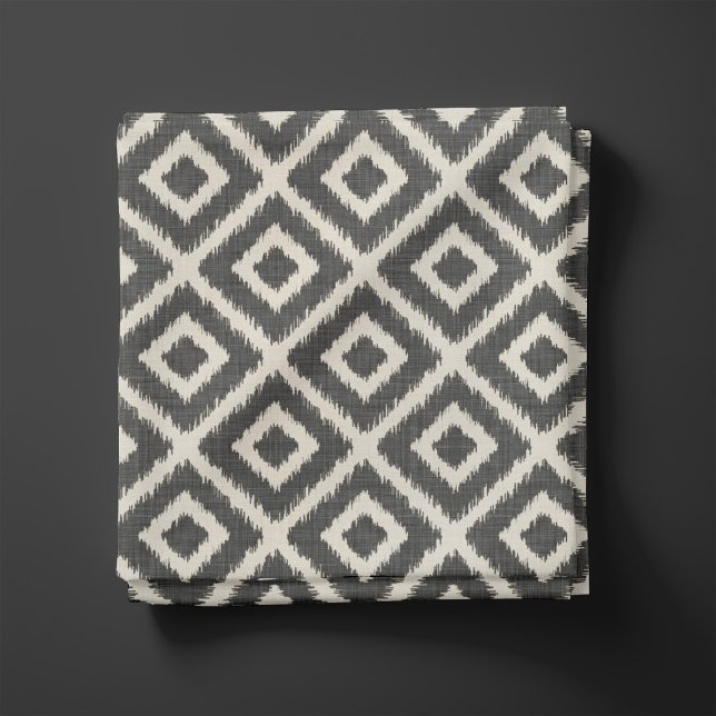 Tecido Rustic Linen Beige e Cinza Ikat Diamouros (Criador carregado)