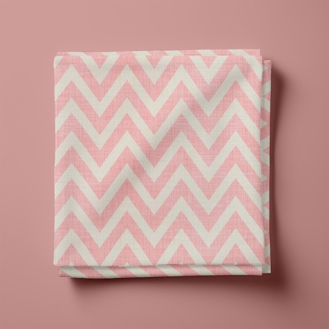 Tecido Rustic Linen Beige e Pink Chevron (Criador carregado)