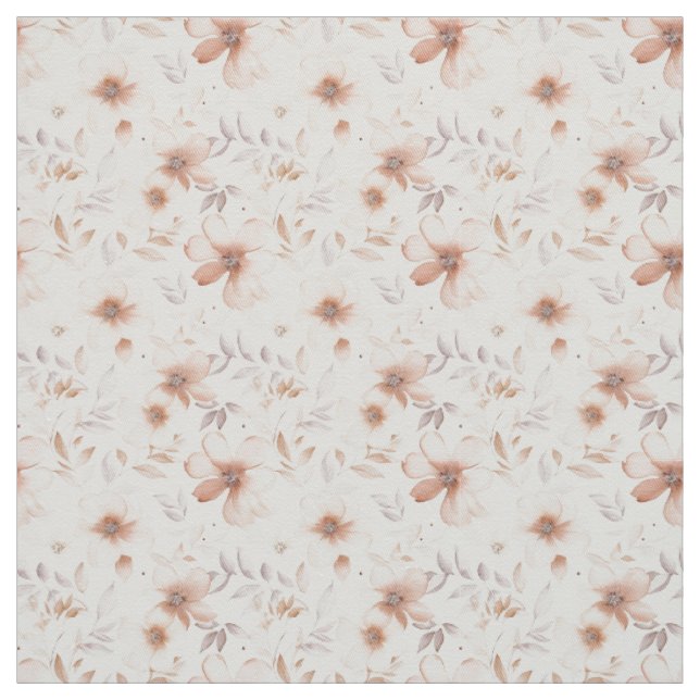Tecido Rustic Watercolor Beige Floral Elegância (Modelo)