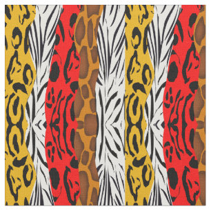 Tecido Safari Sangrento Mistura De Pele Animal Patterada