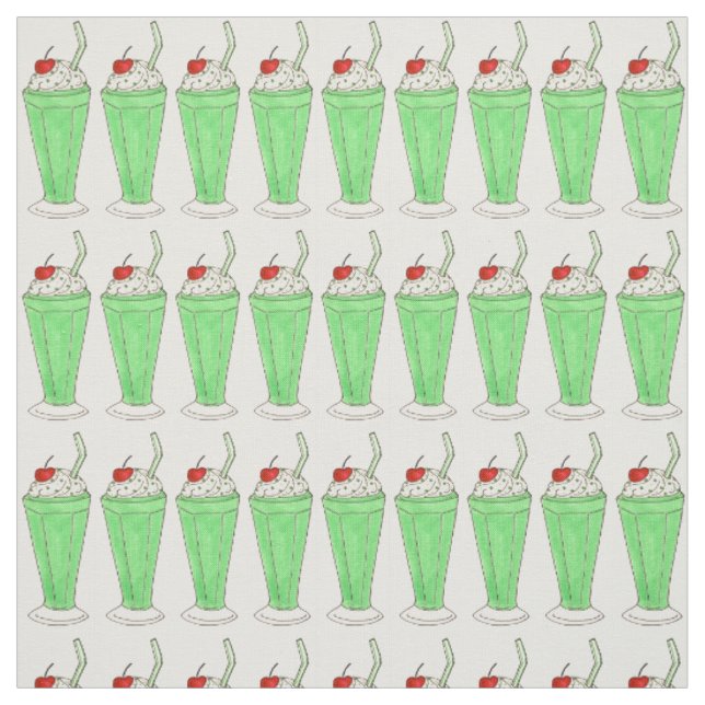 Tecido Saint Patrick's Day Mint Green Milkshake Shake (Modelo)