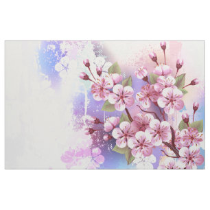 Tecido Sakura rosa no fundo da pintura