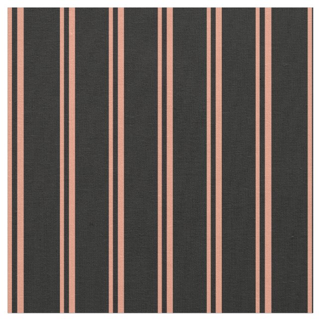 Tecido Salmão Escuro e Stripes Negras (Detalhe)