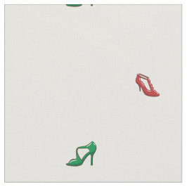 Tecido saltos vermelhos e verdes