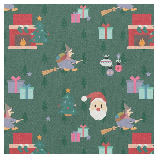 Tecido santa claus befana (Detalhe)