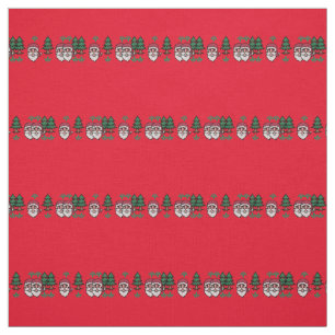 Tecido Santas e Árvores de Natal Thunder_Cove