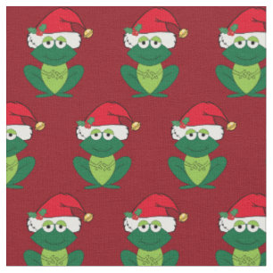 Tecido Sapo de Natal Vermelho