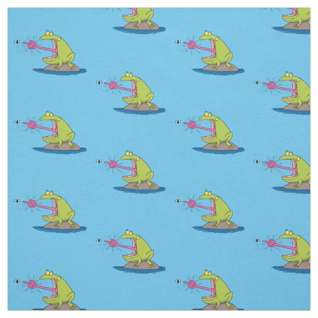 Tecido Sapo engraçado e desenho animado (Modelo)