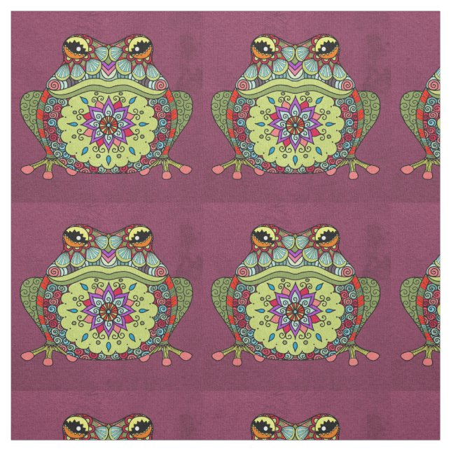Tecido Sapo Jewelled no roxo (Modelo)