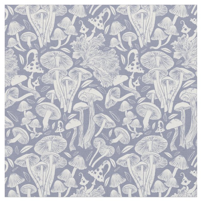 Tecido Sapos de fungos venenosos do outono deliciosos (Detalhe)