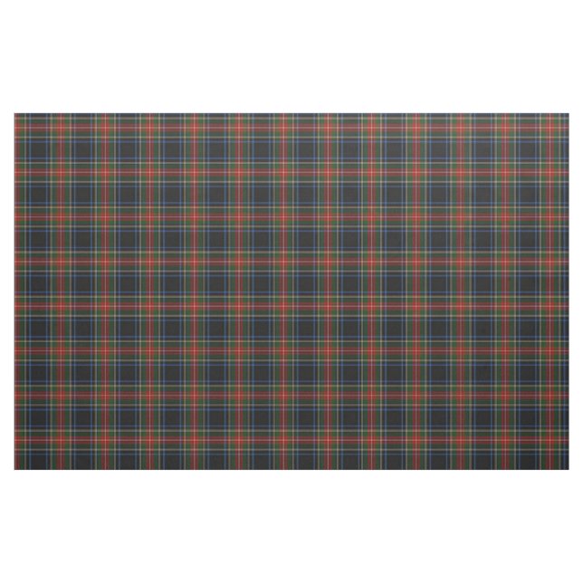 Tecido Sargent/algodão penteado de Stewart Tartan preto (Jarda)
